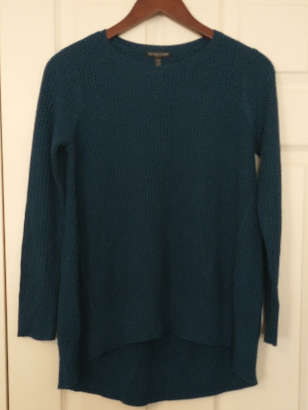 NWT Eileen Fisher Merino Wool Rib Knit Sweater Medium Petite